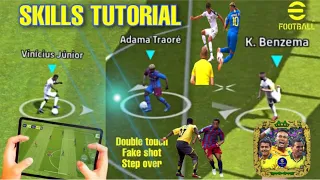 6 most effective skill moves FULL TUTORIAL in eFootball2024 mobile (Classic control + Touch & Flick)