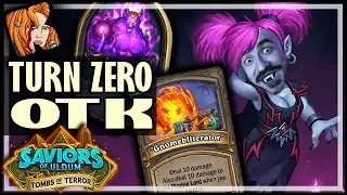 TURN ZERO OTK ONE SHOT?!  - Tombs of Terror Heroic Hearthstone