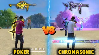 NEW EVO CHROMASONIC MP40 VS POKER MP40 DAMAGE ABILITY TEST | BEST MP40 SKIN IN FREE FIRE