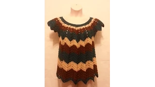 How to Crochet a Blouse | Crochet Chevron Top | Bag o Day Crochet Tutorial #196