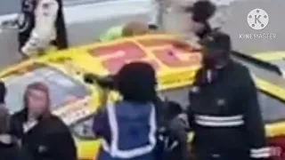 Ty Gibbs And Joey Logano Have A Discussion Post Race At Chicago Street Course (Not Seen On TV)