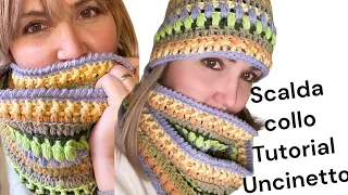 Scalda collo multicolor uncinetto tutorial, crochet anche principianti