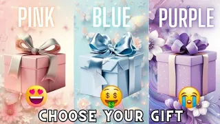 Choose Your Gift 🎁💝🤮 || 3 Gift box challenge Pink, Blue & Purple #giftboxchallenge #chooseyourgift