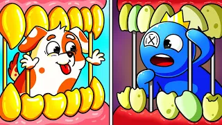 Rainbow Friends 2!| BAD TOOTH ESCAPE MISSIONS RAINBOW GAME! | Hoo Doo's friends animation