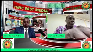 Interview with Professor John Akech, who previously served as the Chancellor of Juba University.