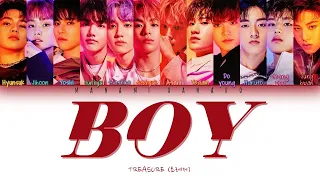 {VOSTFR} TREASURE (트레저) - 'BOY' (Color Coded Lyrics Français/Rom/Han/가사)