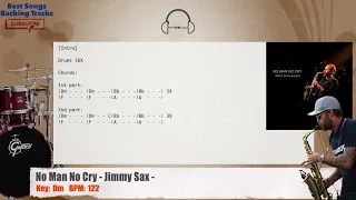 🥁 No Man No Cry - Jimmy Sax Drums Backing Track with chords