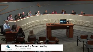 October 16, 2023 Bloomington City Council Meeting