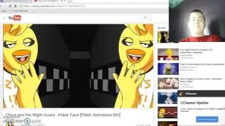 Reaction chica and the night guard-Poker Face FNAF animation