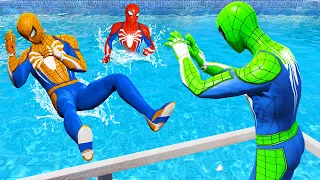 GTA 5 Rainbow Spiderman Water Fails (Euphoria Physics/Ragdolls) #18