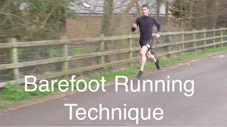 Barefoot running technique tutorial video analysis reviewed in Vibram FiveFingers