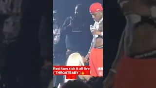 DaBaby meets a fan who risk it all live on stage