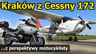 Cessna 172 z perspektywy Motocyklisty. ✈️​ Lot widokowy nad Krakowem i lądowanie w Balicach.