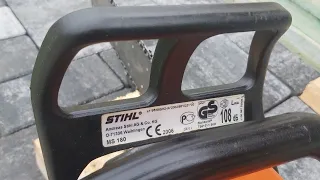 oprava mazania motorovej pily stihl MS 180