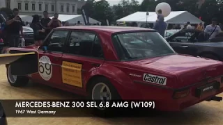 Mercedes-Benz 300 SEL 6.8 AMG (the Red Pig) with sound of its engine