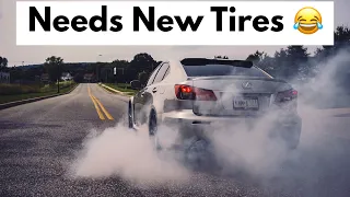 2008 Lexus ISF Does A Smokey Burnout!