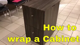 How to wrap a dresser cabinet using the 3M Di-Noc architectural film Rm wraps