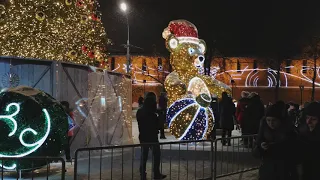 Новогодняя площадь Минина и Покровка Нижний Новгород