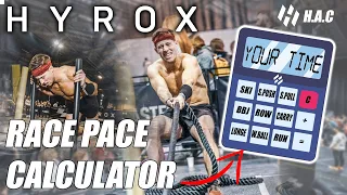 NEW Hyrox Race Pace Calculator | How Fast Should You Go? | Work it out easy | By Hybrid Athlete Club