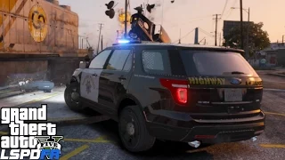 GTA 5 LSPDFR Police Mod Funny Moments | Distracted Driver On Cell Phone Gets Hits By A Train