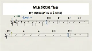 Salsa Backing Track for improvisation in A minor - Professional sound