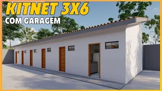 KITNET 3X6 COM GARAGEM (KITNET 18m²)