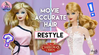 2008 Holiday Barbie Doll Hair Movie Accurate Restyle Tutorial - How To Do Rolled Up Looped Curls