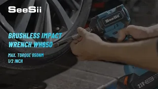 【New Release WH700】Seesii Cordless Impact Wrench 1/2 inch for Car & Home