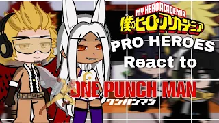 Pro heroes react to One Punch Man | Boku No Hero Academia /BNHA | Gacha club