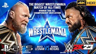 Romen Reigns vs. Brock Lesnar : Epic Main Event Match WWWE 2K23 PS5 Gameplay
