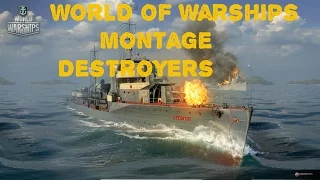 World of Warships: Destroyers kills Montage