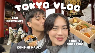 TOKYO VLOG 🇯🇵 lots of food + konbini, bad fortune?! 😫 thrifting in Tokyo
