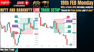 🔴Live Nifty intraday trading | Bank nifty live trading | Live options trading |  19th FEB 2024 dhan