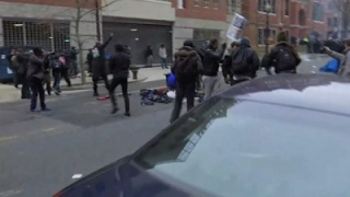 Raw: Protests Erupt Following Trump Inauguration