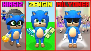 SONIC'S LIFE FROM THEFT TO RICHNESS! 😱 - Minecraft