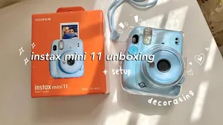unboxing instax mini 11!! // sky blue ☁️❄️📸