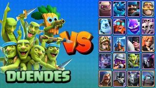 DUENDES vs TODAS LAS CARTAS  | Clash Royale | Duendes, Pandilla de duendes & Lanzadardos