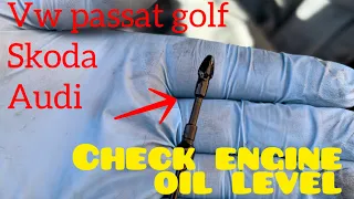 How to check Oil on VW Passat Golf Skoda Audi and more 2.0 TDI Diesel