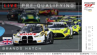 LIVE | Pre-Qualifying | Brands Hatch | Fanatec GT Europe 2024 (English)