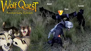 Fighting Wolves and Hunting Cow Moose in Multiplayer WolfQuest 3 Anniversary Edition Episode #191