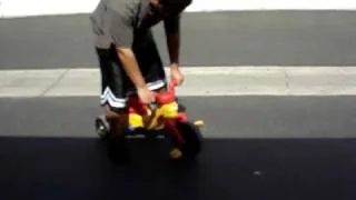 Falling off a tricycle