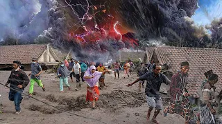 🔴Maximum level of danger! The eruption of the volcano Semeru in Indonesia! Evacuation footage!