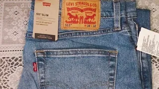 levi's slim fit jeans 511👖💙 ll  LEVI'S 511 Men Slim Mid Rise Blue Jeans ll