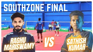 SATHISH KUMAR VS RAGHU MARISWAMY:77th SOUTHZONE INTESTATE BADMINTON CHAMPIONSHIP 2023