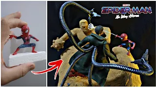 Como fazer um diorama do Homem Aranha, Dr Octopus e Homem-Areia (TOY MAKEOVER)