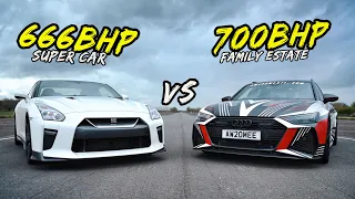 SO CLOSE! 666BHP NISSAN GTR VS 700BHP AUDI RS6 - OG BATTLES!