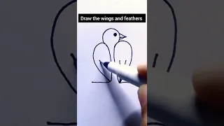 A few numbers and letters to draw a bird