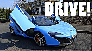 BABY BLUE MCLAREN 650S SPIDER: FIRST DRIVE!!