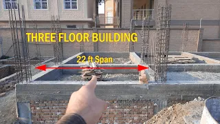 THREE FLOOR BUILDING COLUMN STEEL DETAILS | Civil Engineering videos |