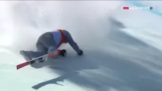 падение российского горнолыжника на Олимпиаде